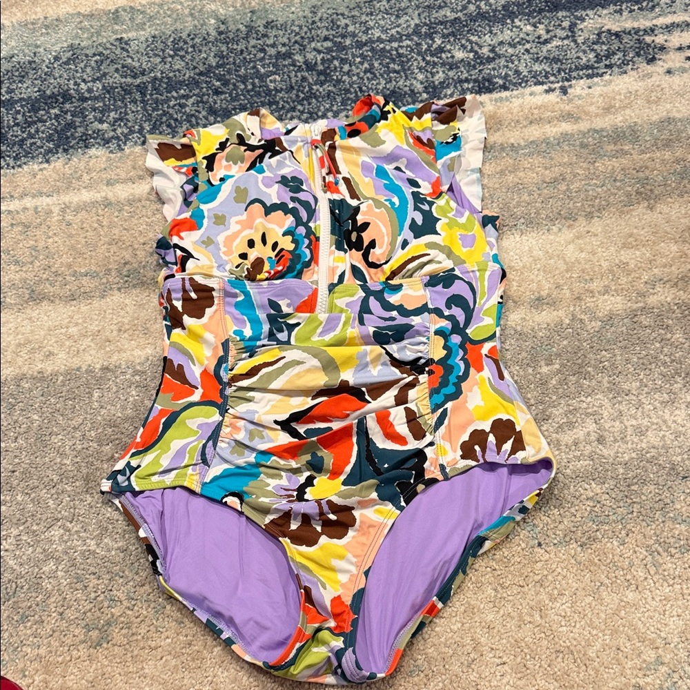 Anne Cole Multicolor Floral One Piece Swimsuit